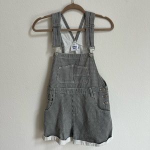 Princess Polly houndstooth shirt overalls